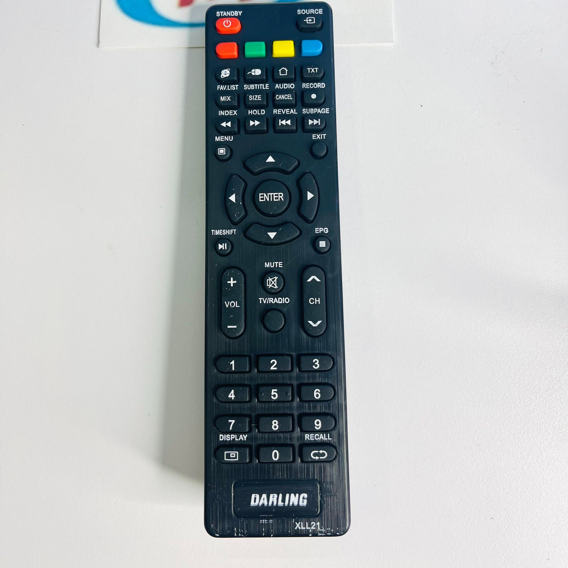 Remote Tivi Darling 3D ngắn nhỏ tặng kèm pin