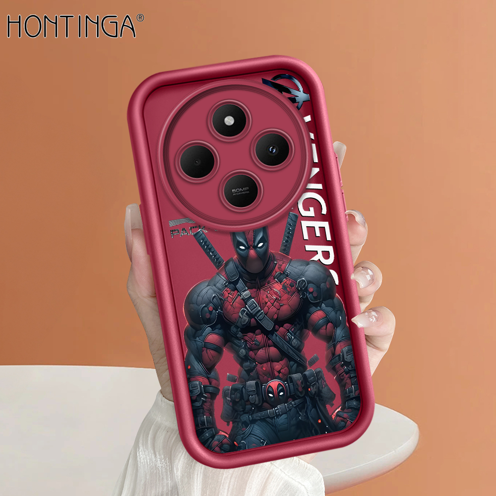 Hontinga for Redmi 14C Back Cover Cool Man Pattern Case Ladder Soft Rubber Mobile Phone Cover. 