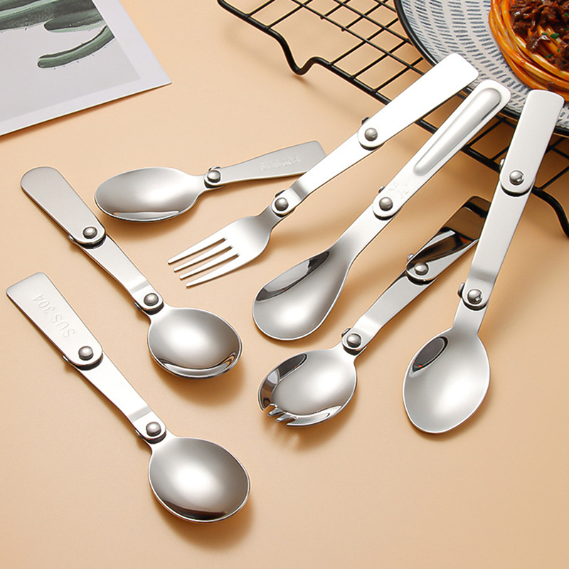 Outdoor%20portable%20three-sale%20spoon%20creative%20tableware%20304%20High%20Quality%20stainless%20steel%20folding%20spoon%20fork%20travel%20container%20-%20Image%203