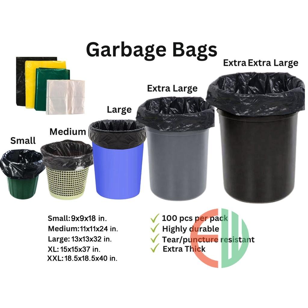 100pcs Garbage Bag Black Thick Disposable Plastic Trash Bag (Small