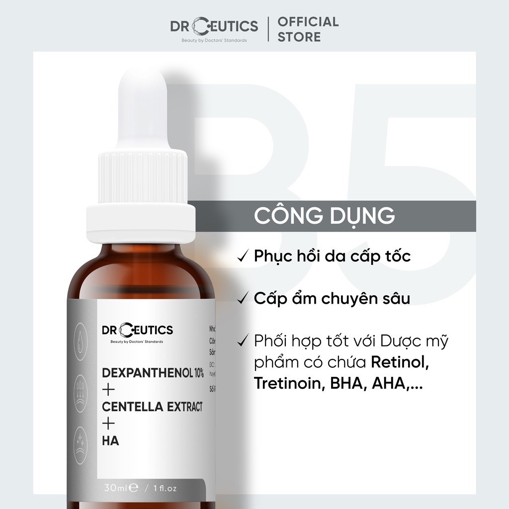 Tinh Chất Vitamin B5 Cấp Ẩm Và Phục Hồi Da DrCeutics 30ml