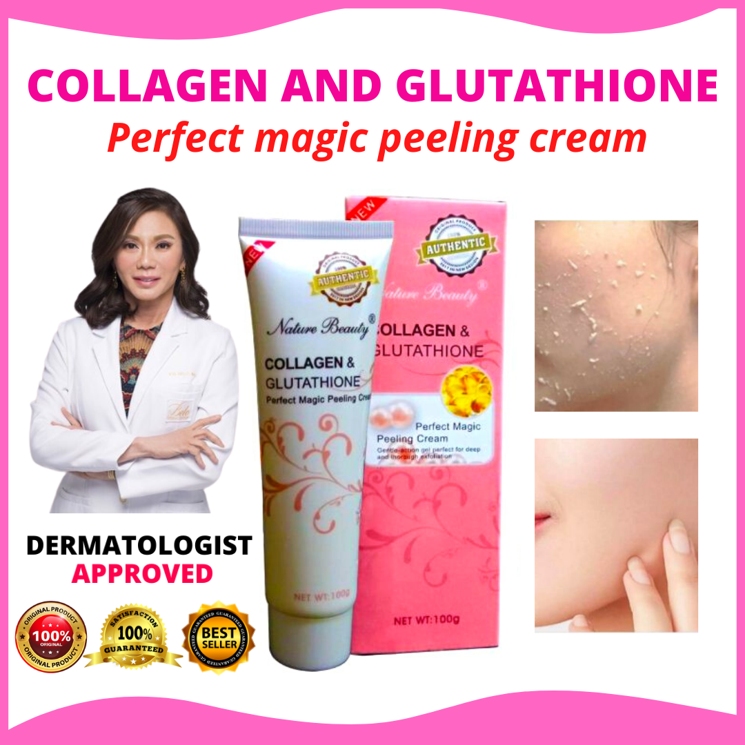 nature beauty collagen and glutathione perfect magic peeling cream ORIGINAL Collagen and Gluthathione Peeling Cream Lotions Instant White and  Removes excess skin tags Skin Problems Peeling Solutions Skin Care Nature  Beauty Collagen and Glutathione Perfect Magic Peeling Cream 100g Pampaputi  sa