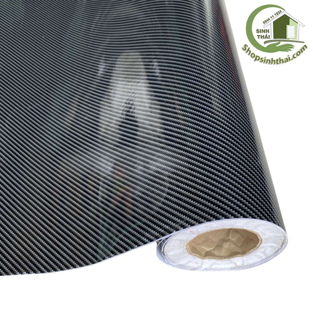 Decal dán xe carbon 3D màu đen bóng Decal dán điện thoại, dán laptop, dán tường, kính