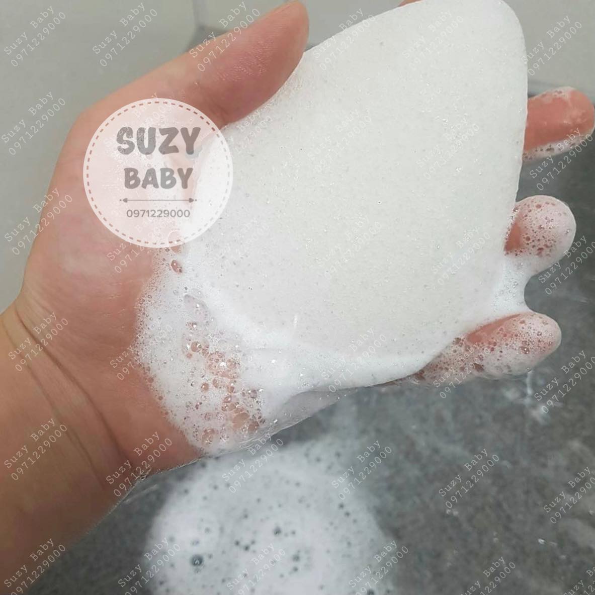 Bông tắm hữu cơ meebee cho bé