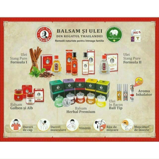 [HCM]DẦU GIÓ SIANG PURE DẠNG LĂN THÁI LAN