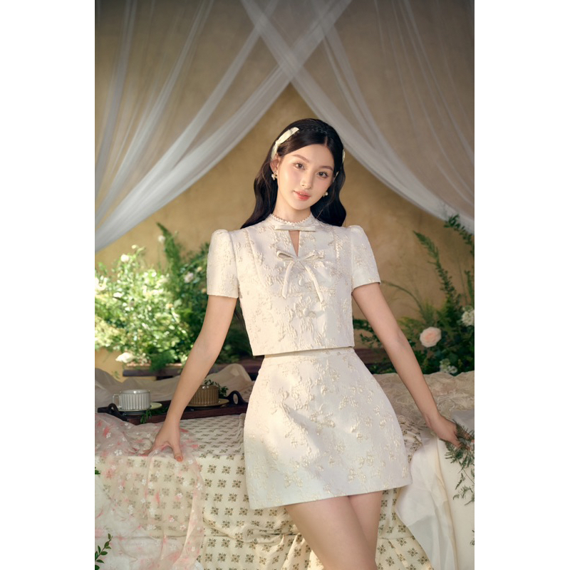 CÉLESTE - Áo gấm Joyce Top (2 màu)
