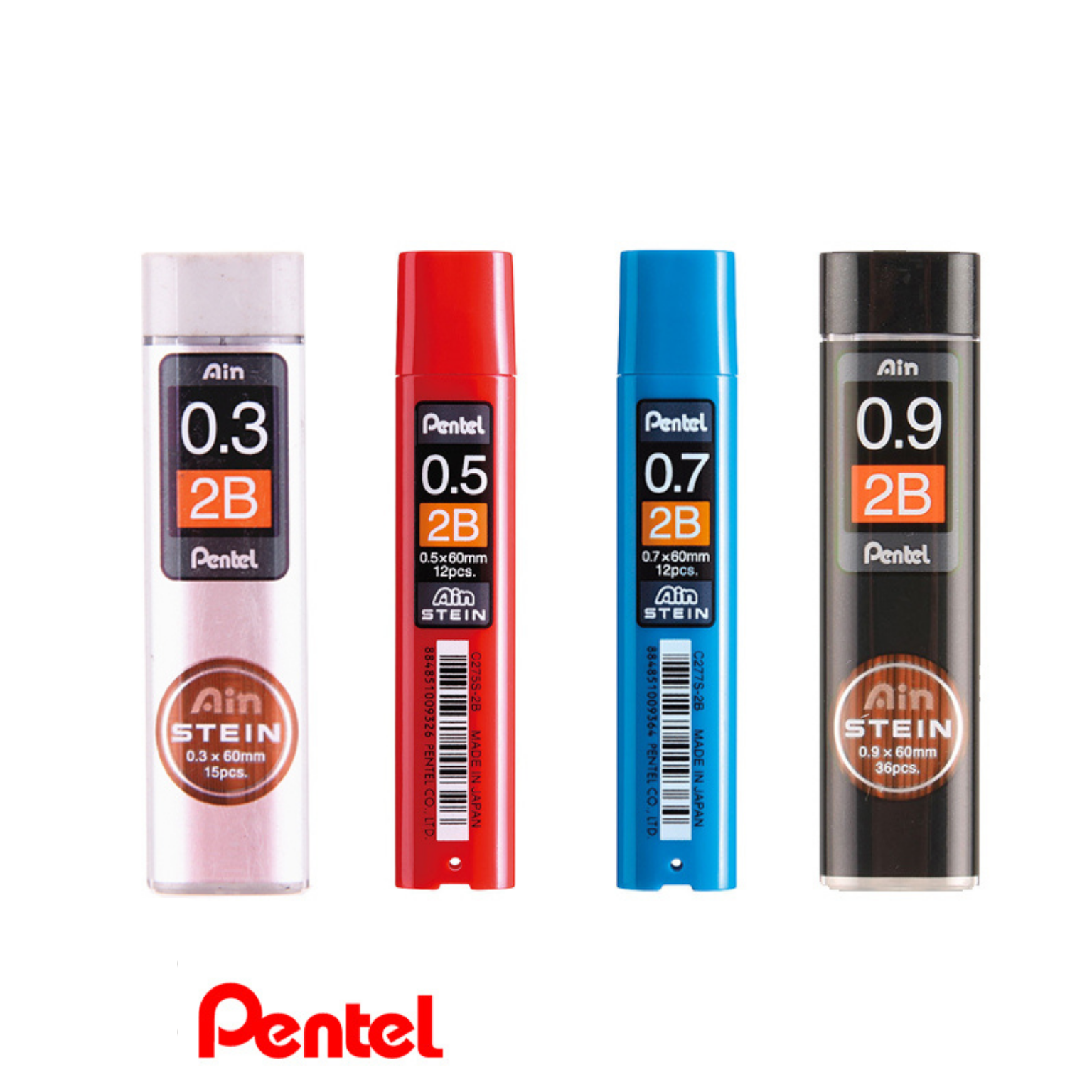 [Chính hãng] Ruột Ngòi chì bấm PENTEL AIN STEIN 2B /PENAC (0.3/0.5/0.7/0.9mm)