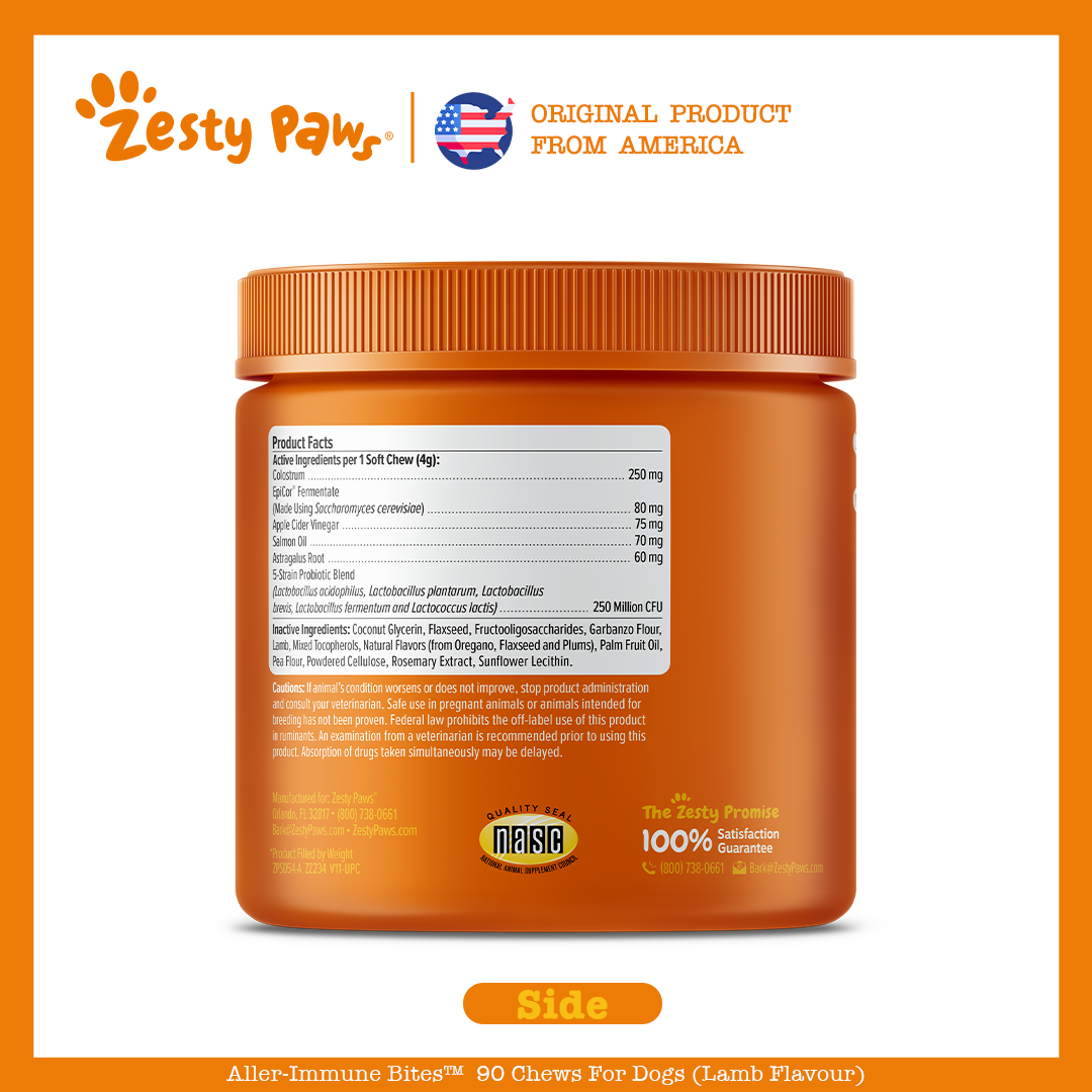 Zesty Paws Aller-miễn Dịch Cắn Lamb 90ct