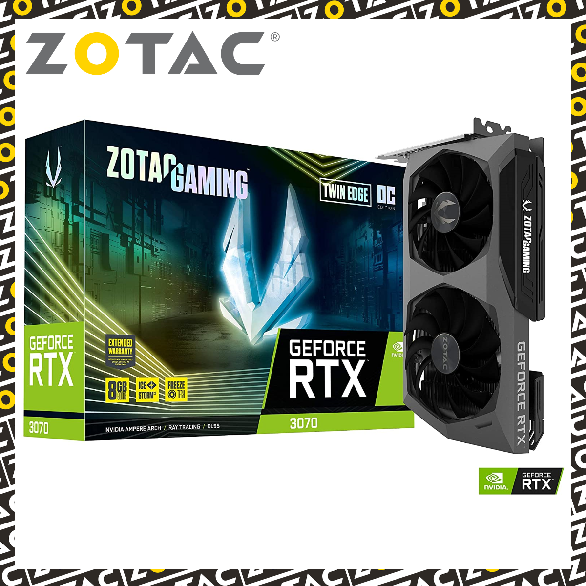 Zotac RTX 3070 Twin Edge OC LHR 8GB GDDR6 3xDP 1xHDMI (ZT-A30700H