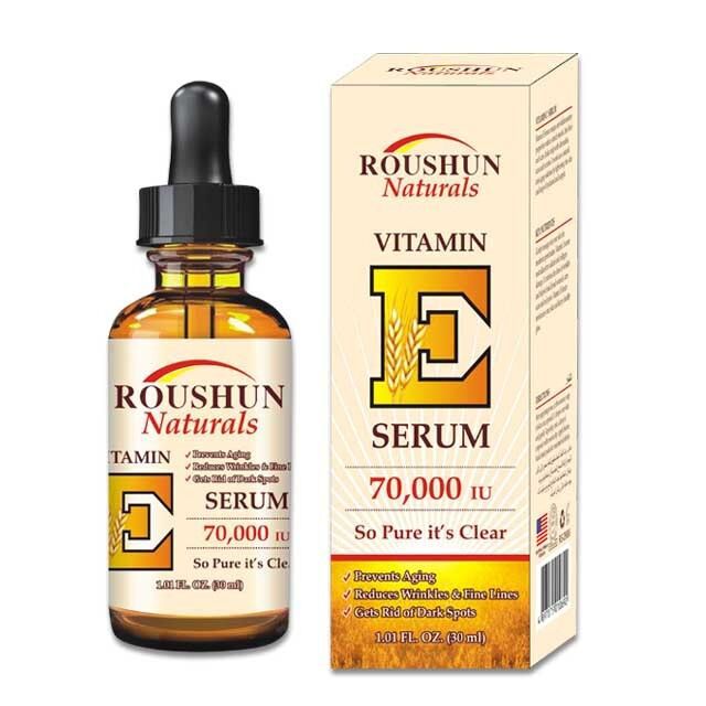 Serum Vitamine E ROUSHUN Thần Dược Của Da Tác Dụng Dưỡng ẩm Chống Lão Hóa Xóa Mờ Nám Tàn Nhang Giúp Da Trẻ Đẹp Trắng Sáng