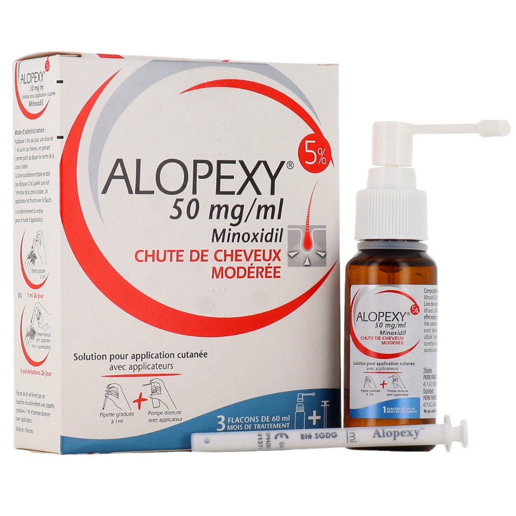 Serum ngăn rụng tóc, hói và mọc tóc, mày cho nam Alopexyl Minoxidil 2% &5% 3x60ml