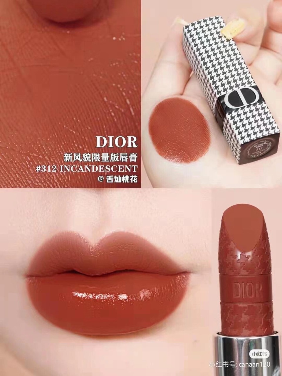 Son Dior 312 Limited Incandescent  Đỏ Gạch New Look Mới Toanh HOT