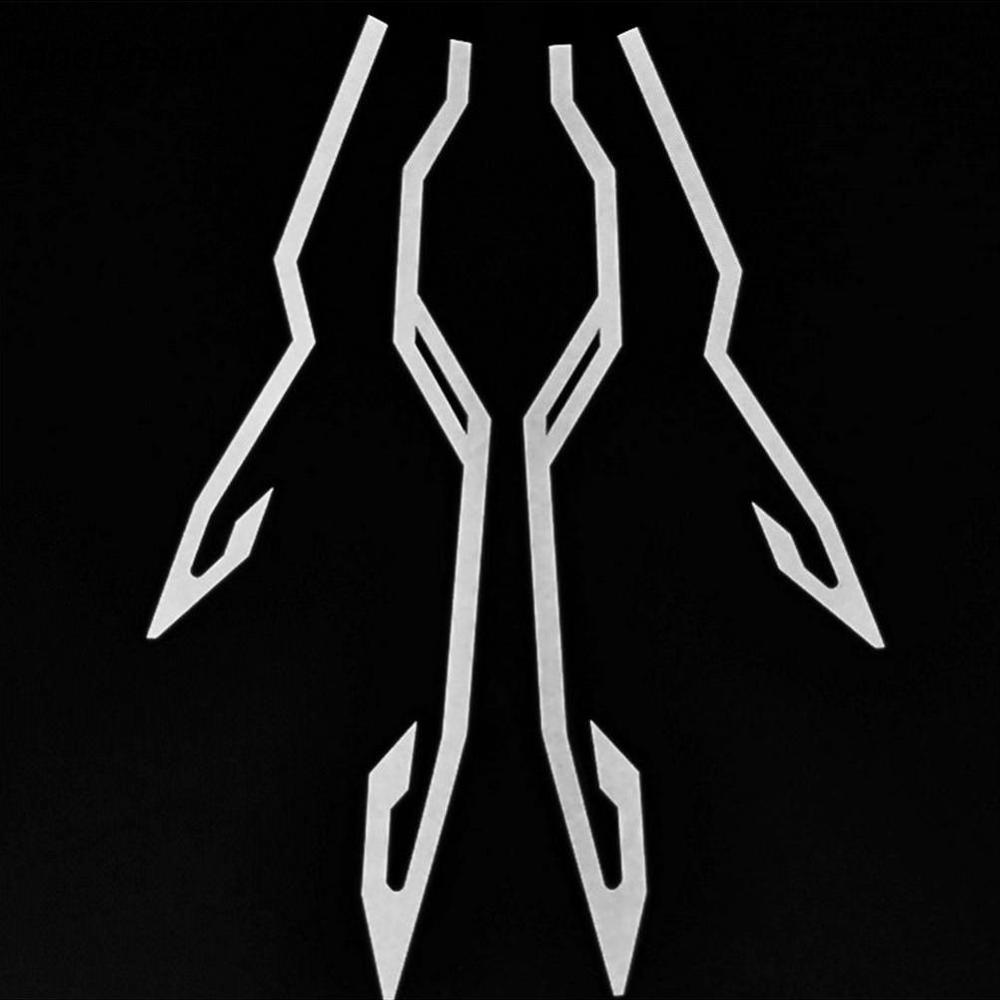 JaneDream Upgraded 2Pcs Motorcycle Helmet Night Riding Cold Light  Signal Flashing Strip LED Luminous Sticker Strip