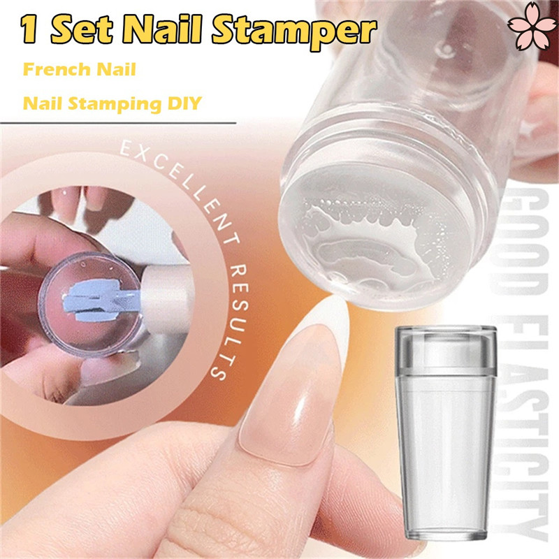 Transparent Stamper and Plastic Scraper Stamping Plate Stamping Tool Stamp Nail Art Manicure Tools