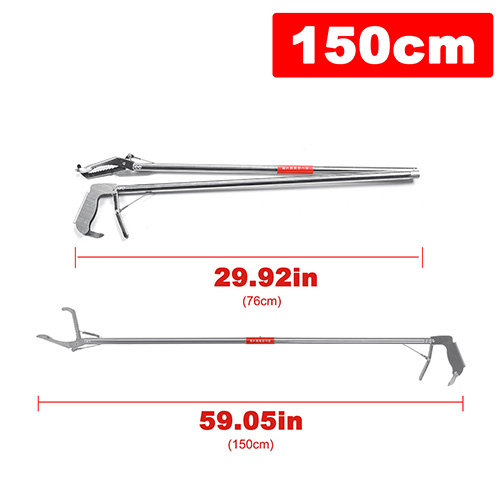150cm Snake Stick Catcher Stainless Steel Snake Tongs Clamp Long Handle