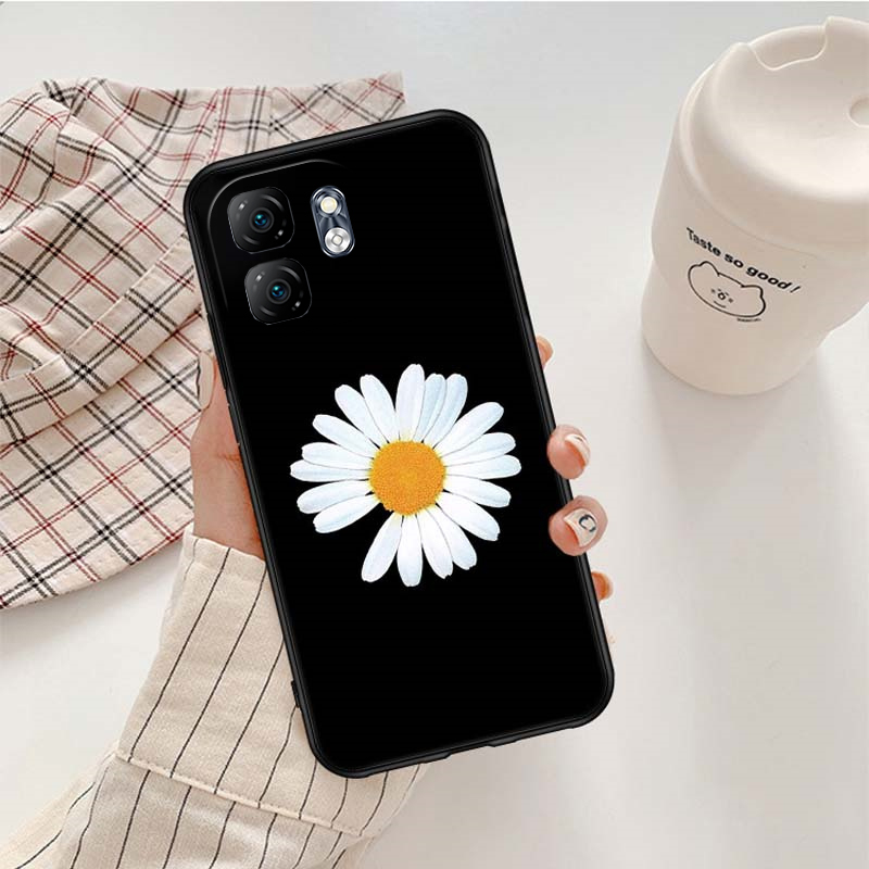 For infinix Hot 50i 40i 40 Pro Case Fashionable cartoon chrysanthemum Stand dustproof smooth For infinix Hot 40i 40 Pro Hot 50i Back cover.