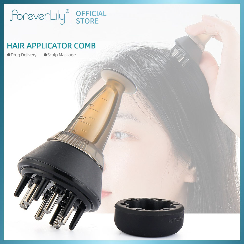 foreverlily Scalp Applicator Comb for Hair Scalp Treatment Oil Liquid Guiding Comb Hair Growth