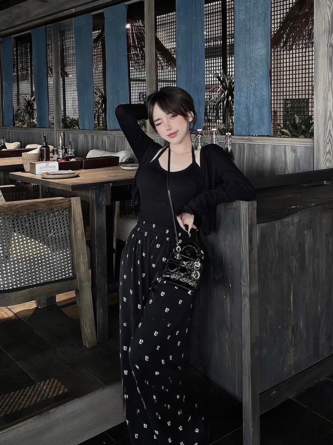 Set đồ bộ 3 món quần dài ống rộng (Gugumi đồ bộ nữ, đồ ngủ nữ,đồ mặc nhà,đồ bộ thun gân nữ)