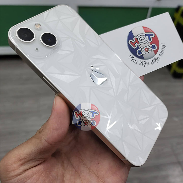 Miếng dán mặt lưng 3D vân kim cương Iphone 13 / 13 Mini