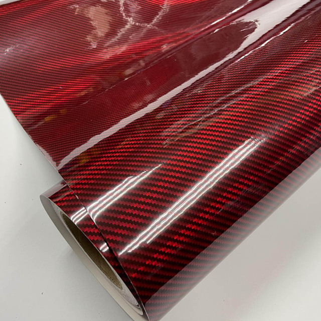 【Hot ticket】 20/30/40/50x152cm Red Holographic Carbon Fiber Vinyl Sheet ...