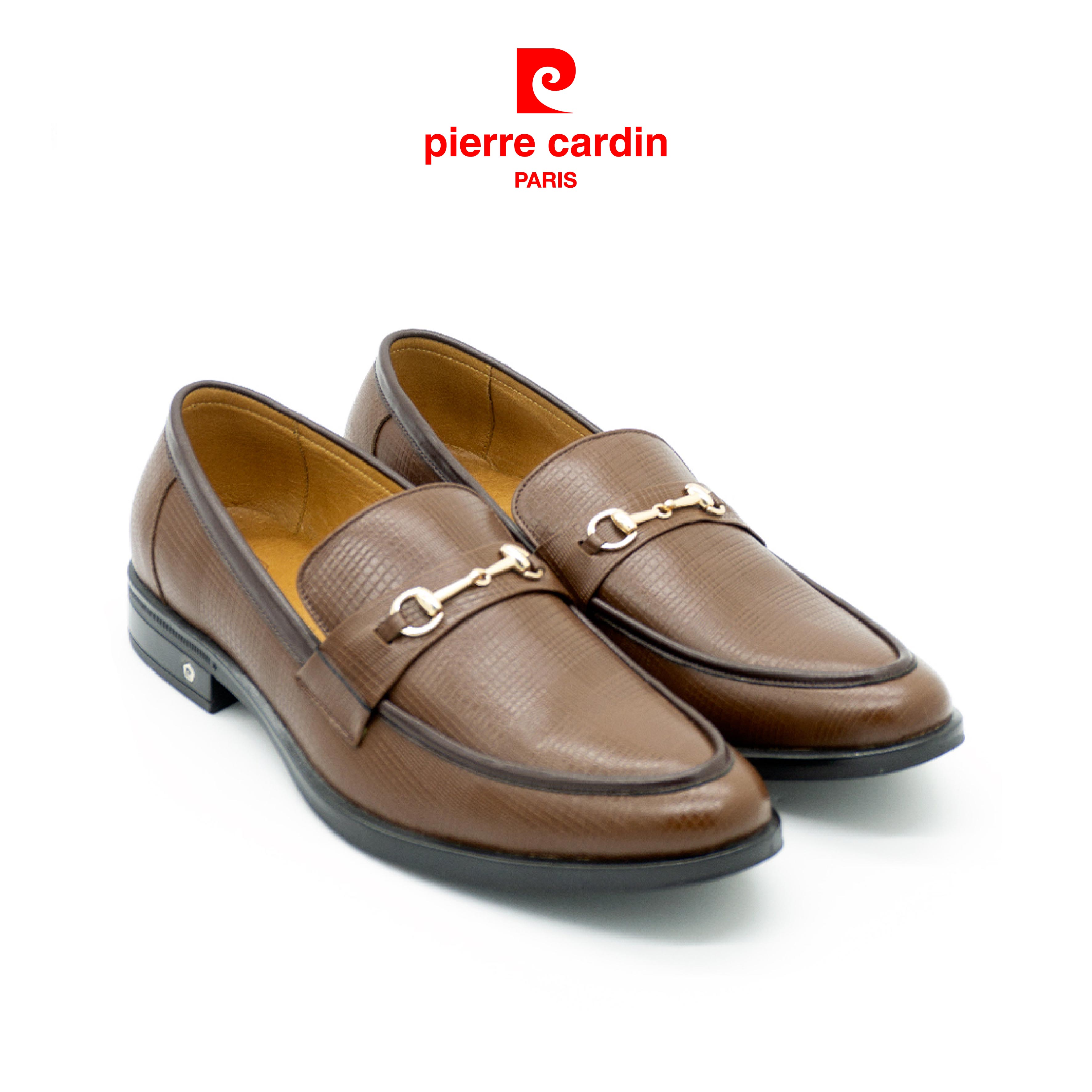 Pierre Cardin Men's Loafers, High-Quality Imported Genuine Cowhide Leather, Anti-Slip Rubber Sole, Metal Buckle Highlight - Pcmfwl 700