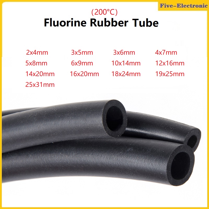 1Meter Inner Dia 2mm 25mm Fluorine Rubber Tubing Petrol Diesel Oil