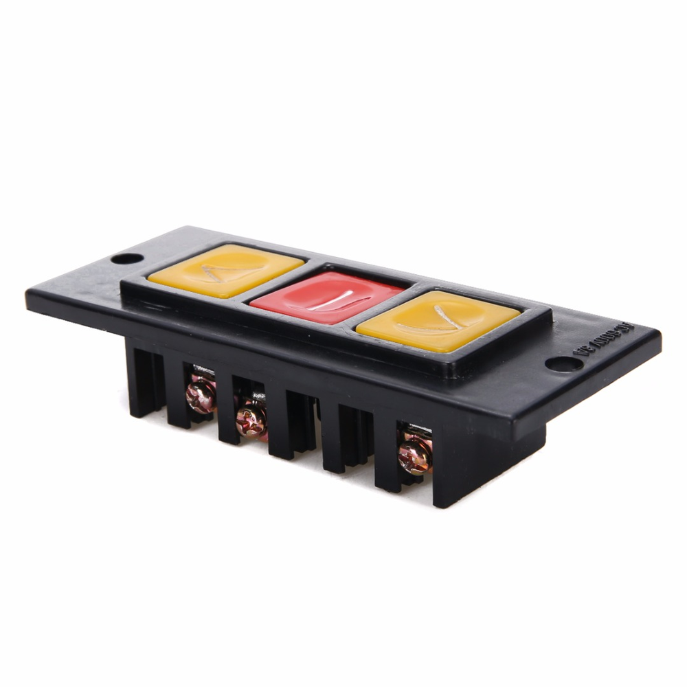 【TopazTrove】Up Down Stop 3 Buttons Switch Black Plastic Housing Push ...