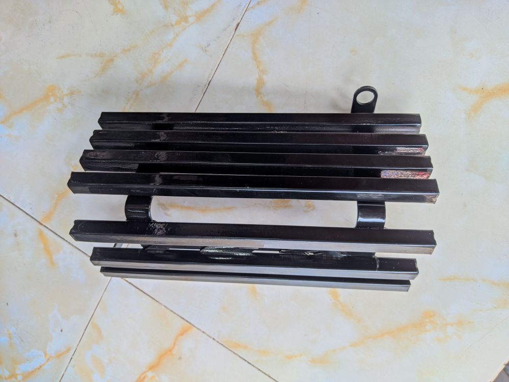 Yamaha FZX Silencer Cover Silencer Guard Silencer Protector Black Metal Box khacha with SS Monogram. 