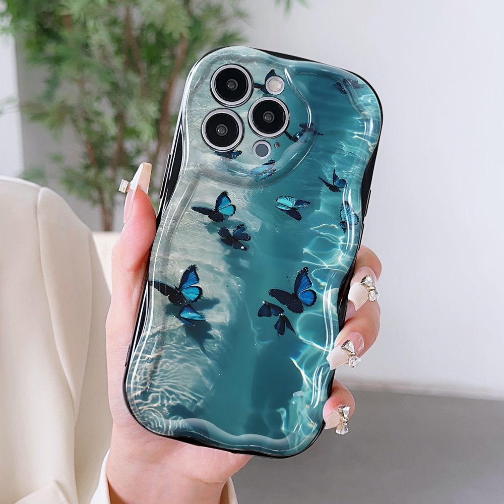 Jizetin%20for%20Vivo%20V50%20V50%20Lite%20Y04%20Y29S%20Back%20Cover%20Blue%20Green%20Butterfly%20Cream%20Wavy%20Edge%20Soft%20Silicone%20Phone%20Case%20-%20Image%206