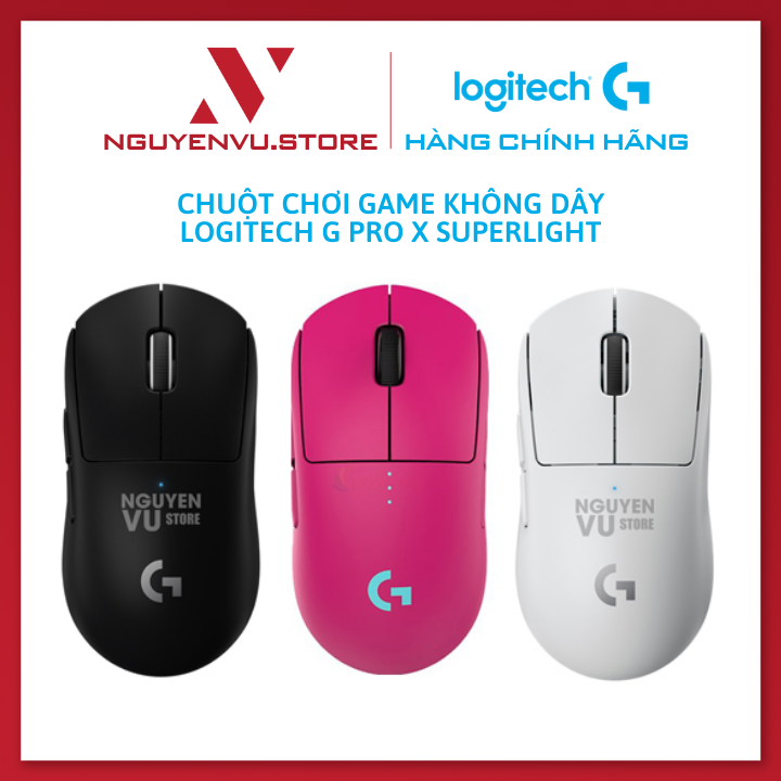 Chuột game không dây Logitech G Pro X Superlight - Siêu nhẹ, cảm biến Hero 25k, 25.6k DPI, Lightspeed, 5 nút lập trình, pin lâu, PC - Hàng Chính Hãng