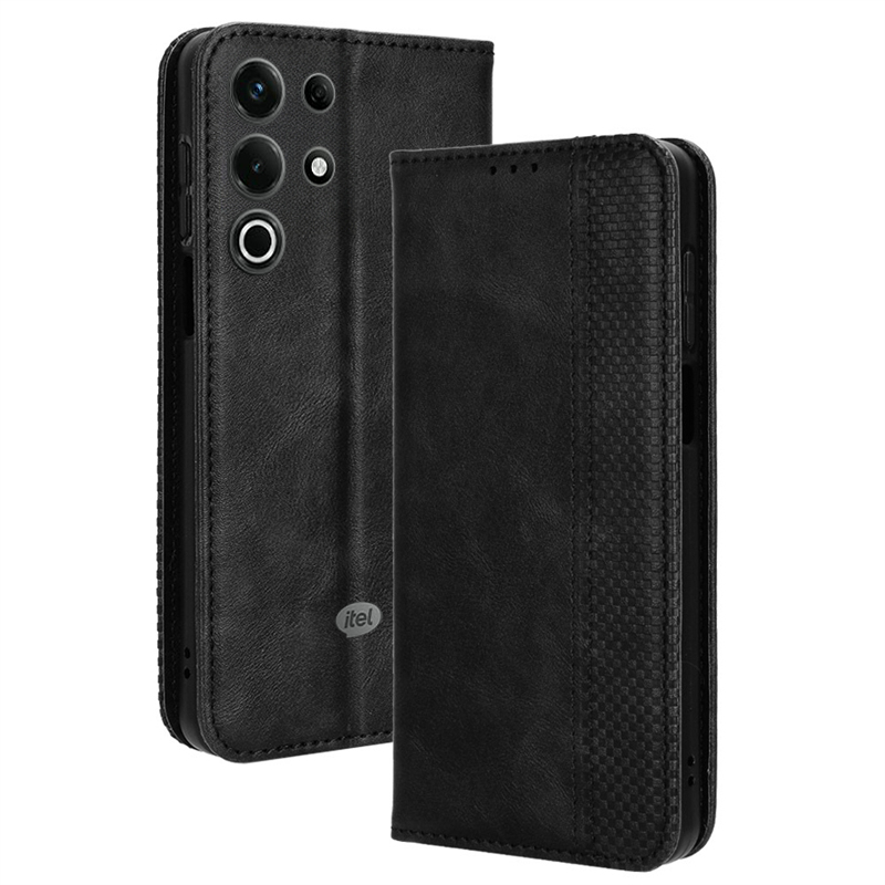 For itel S25 Ultra Case Flip Wallet Magnetic Buckle Retro Leather Cover for itel S25 Ultra Phone Back Cover. 
