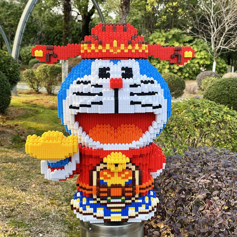 Mô hình lắp ghép 3D thần tài, Doraemon thần tài