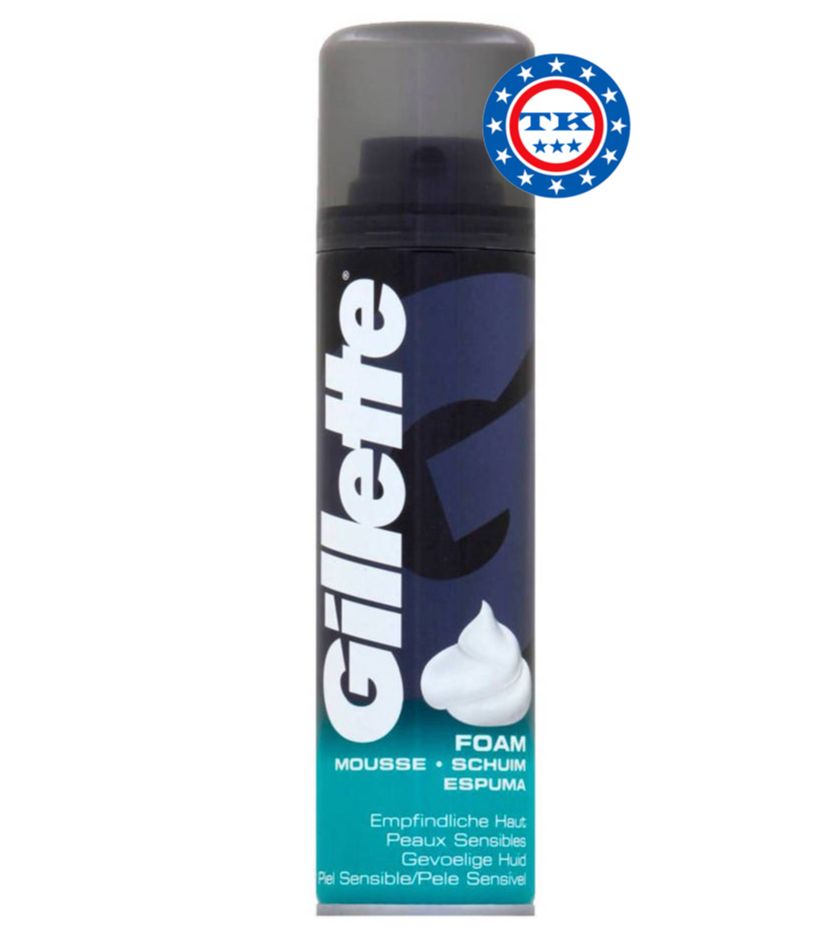 (HCM)Kem bọt cạo dâu Gillette Foamy Regular Classica(Da thường) 300 ml - Đức