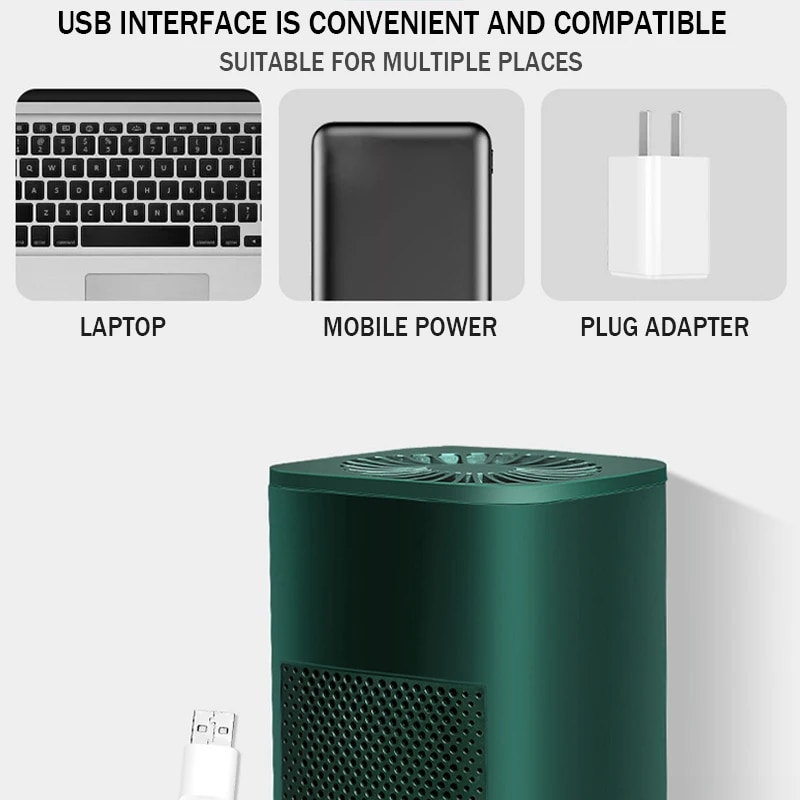 【Exclusive Offer】 Air Purifier Ionizer Generator Deodorizer Usb Home Air Cleaner Remove Formaldehyde Pm2.5 Odor Allergies Pets Hair.