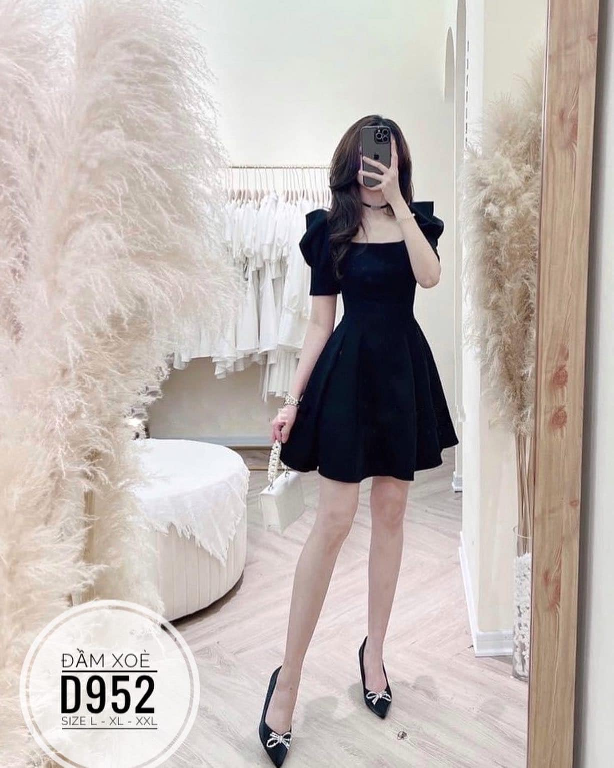 ĐẦM BIGSIZE NHÚN TÀ CHỮ A ĐI TIỆC (L-2XL)