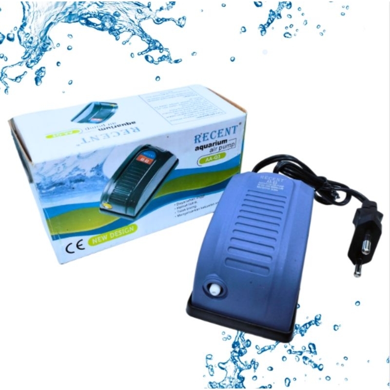 Airpump aerator gelembung udara RECENT AA Q3 udara saluran satu lubang