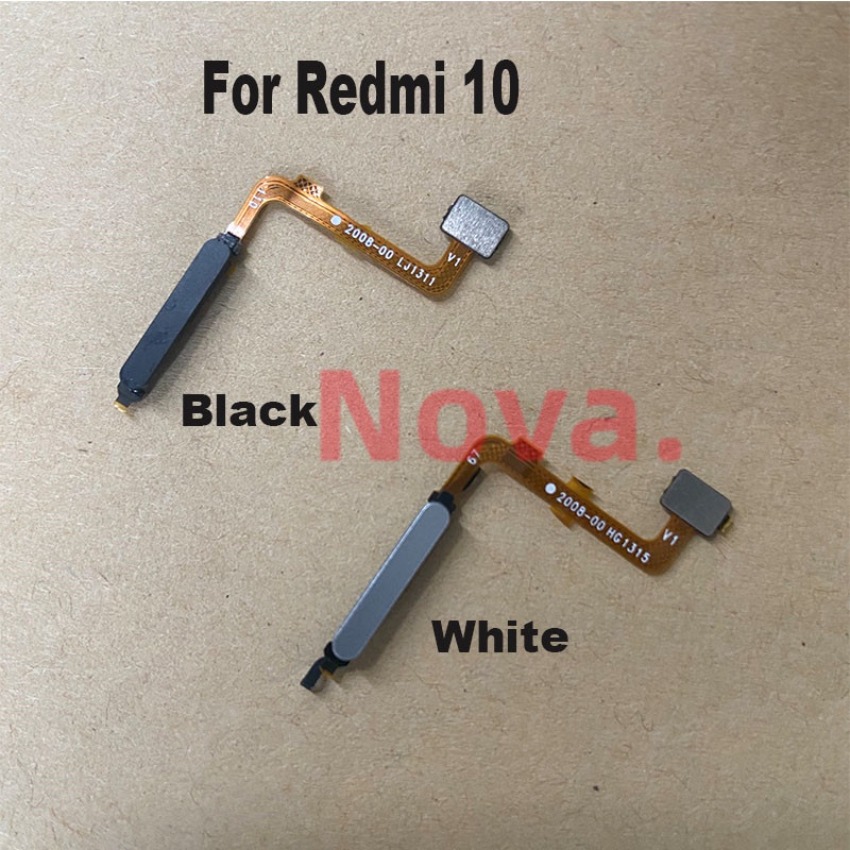 Touch ID Fingerprint For Xiaomi Redmi Note 10 5G 9 Pro 9S Sensor Scanner Home Return Key Button Flex Cable Phone Repair Part