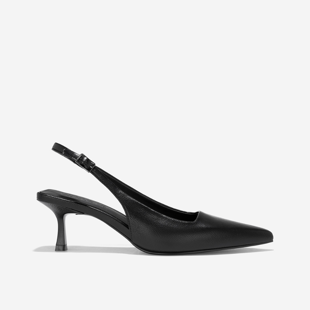 Vascara Giày spool heel slingback mũi nhọn - BMN 0652