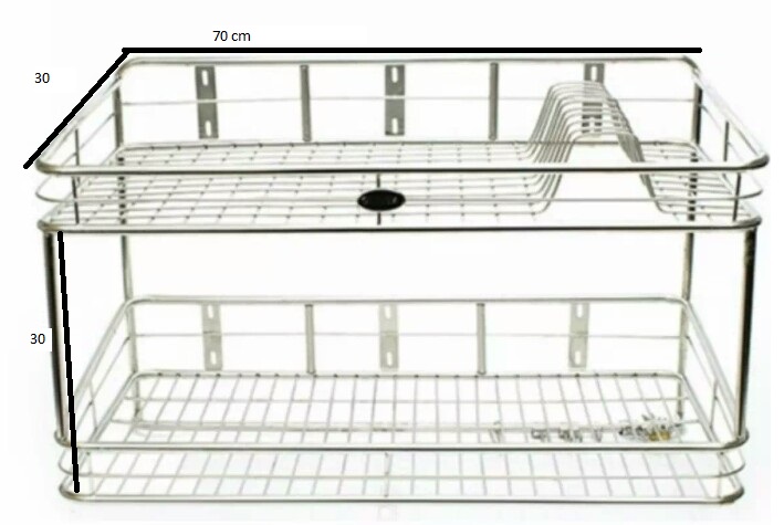 [HCM]kệ chén treo 2 tầng kt 70x30x40 ( DxRxC)