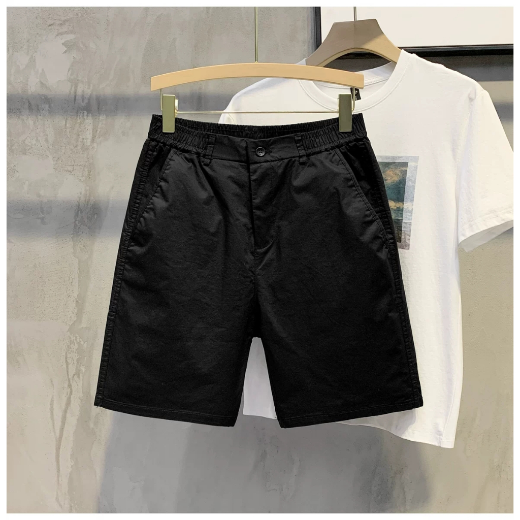 Quần short nam KAKI GIÓ cạp chun pha cúc trẻ trυng