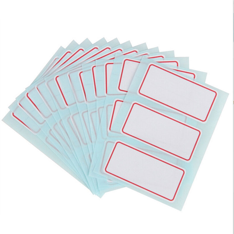 36 labels stickers Sheets White Self-Adhesive Label Name Sticker Blank Note YULING. 