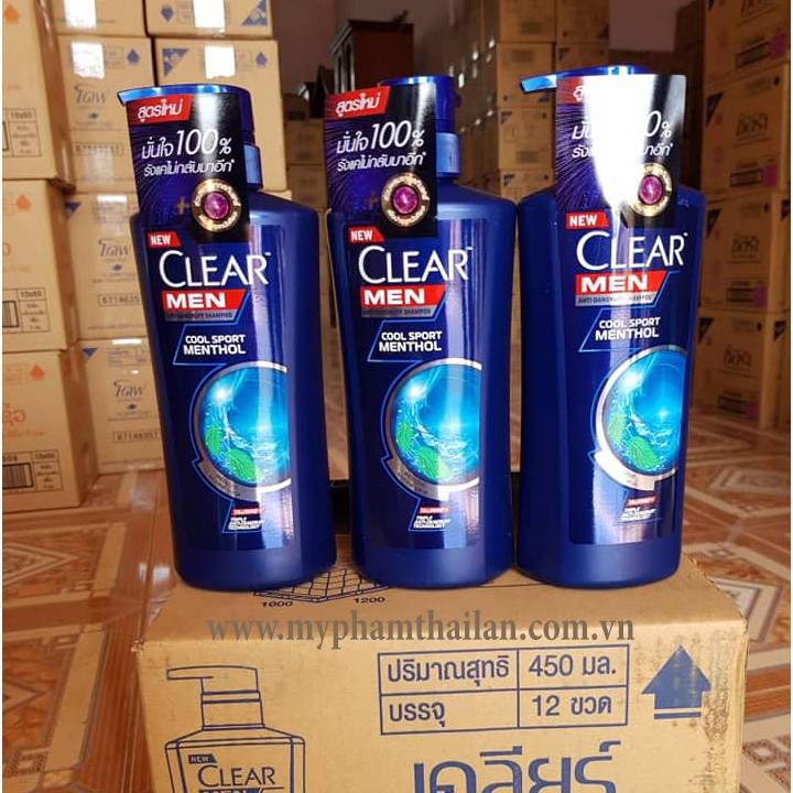 Dầu Gội Đầu Clear Men Thái Lan CHAI 450ML