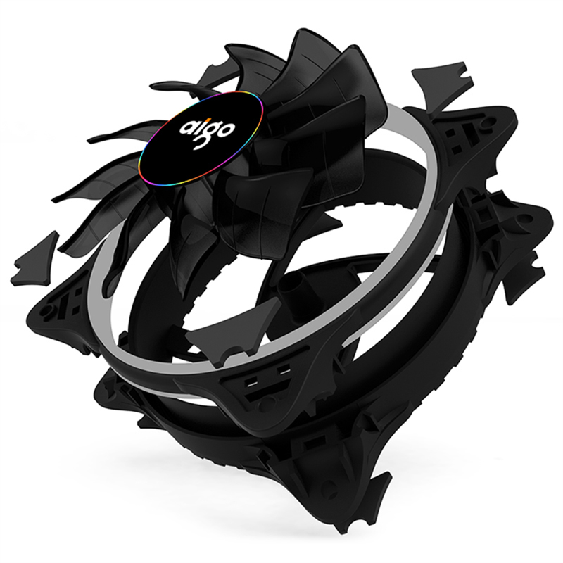 Aigo V1 12cm Black RGB Desktop Case Cooling Fans
