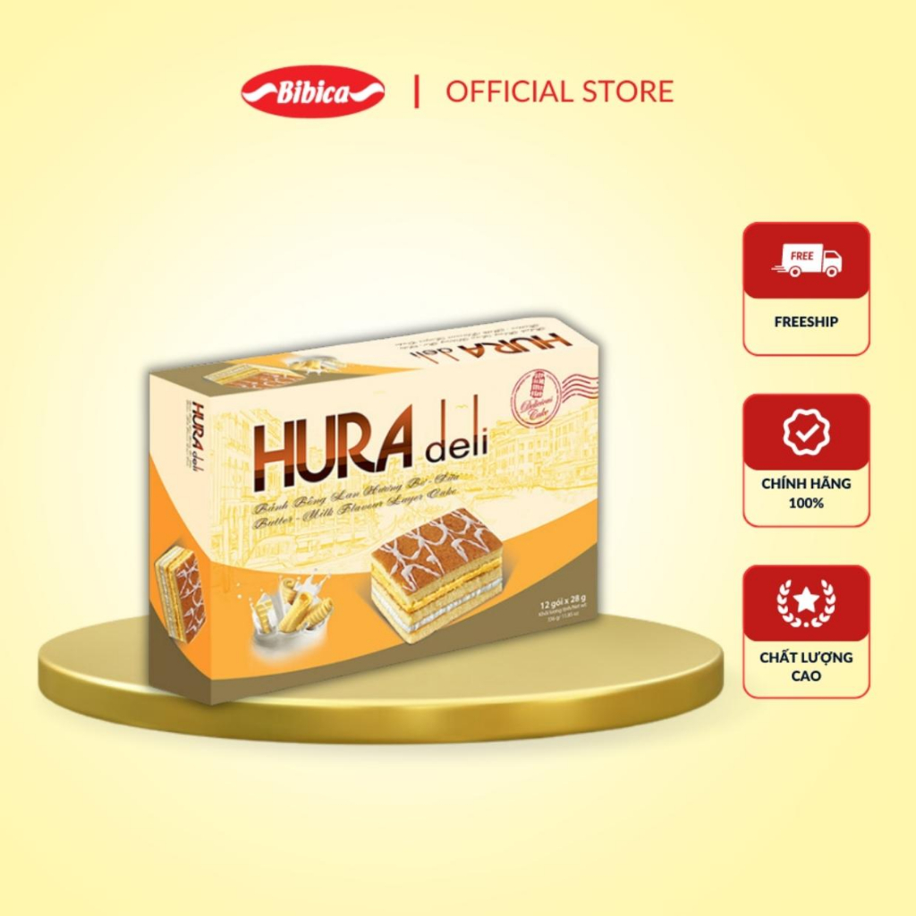 Bánh Hura Deli Cốm - Dừa Bibica 336g