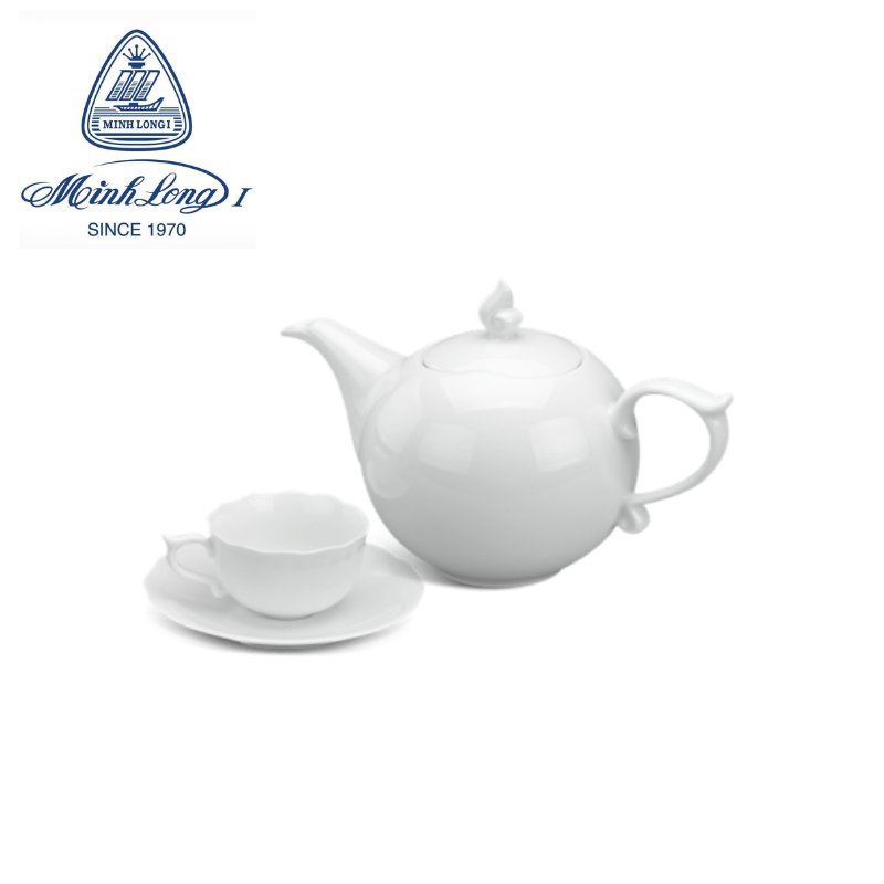 [HCM]Bình trà 0.7 L - Mẫu Đơn IFP - Trắng Ngà