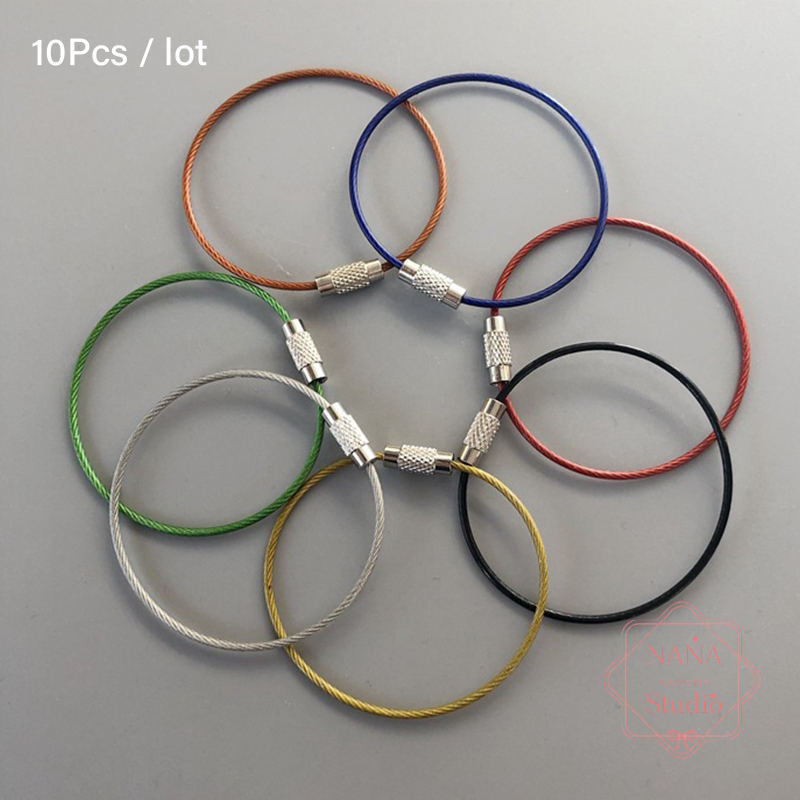 🔥NANA🔥 10 cái Móc khóa móc treo chìa khóa bằng thép không gỉ móc khóa dụng Cụ Ngoài Trời Móc khóa dây