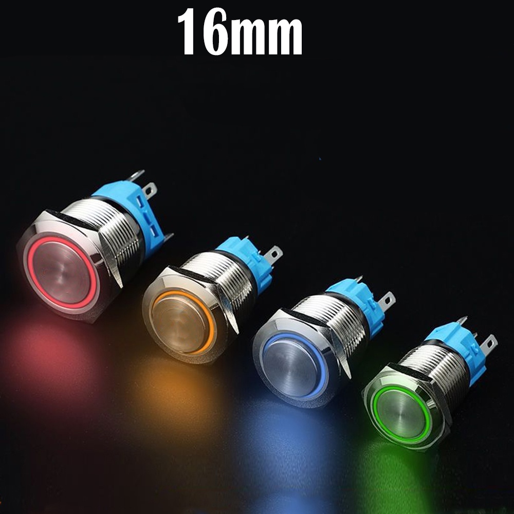 Nút nhấn nhả, Nhấn giữ khóa LED 16mm (3V-24V)