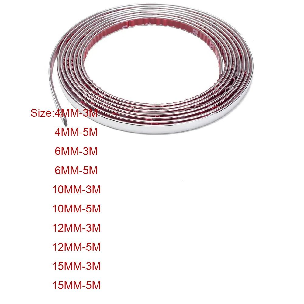 Window Bright Strip 3M/5M Car Decorative Strip Window Frame Door Edge Strip Anti- Strip ...