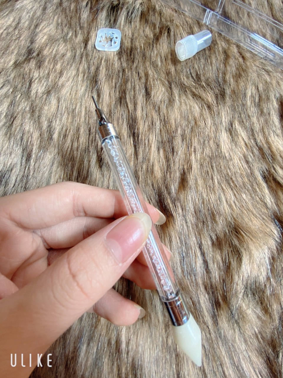 Bút Chấm Đá Nail 2 Đầu Cán Đá - Trùm Nail Mi