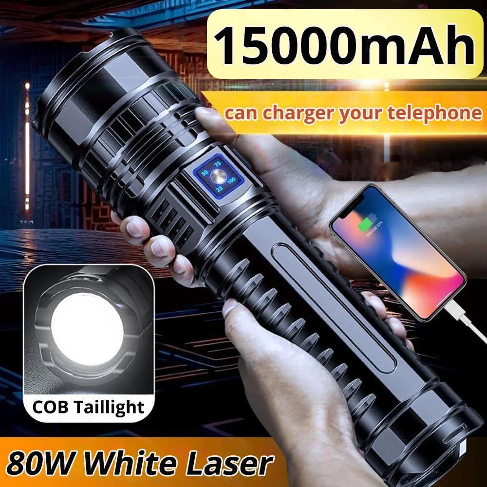 4km flashlight super bright flash lights rechargeable Spotlight led flashlights heavy duty torch